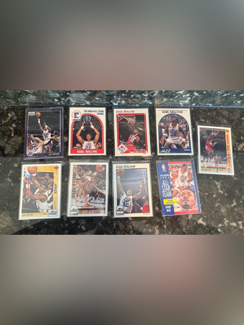 9 Karl Malone Basketball Card Lot - Multi Color